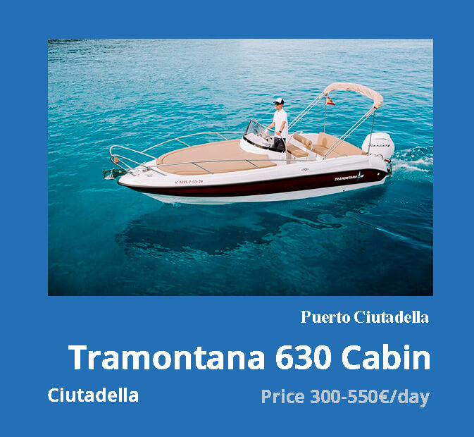 Motor Boats EN 2 13 0-tramontana-21-cabin-motor-boat-hire-menorca