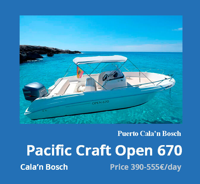 Motor Boats EN 2 21 00-pacific-craft-open-670-motor-boat-rental-menorca