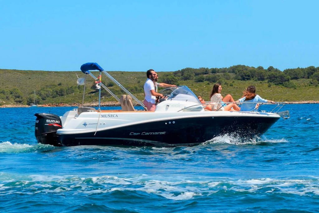 1-Cap-Camarat-650-motor-boat-hire-Menorca