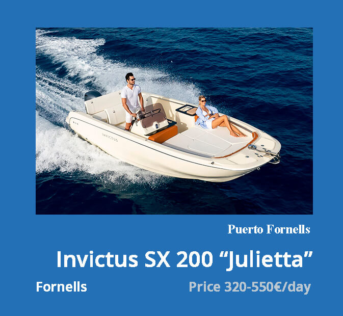 Motor Boats EN 2 31 00-Invictus-sx200-motor-boat-hire-menorca-fornells