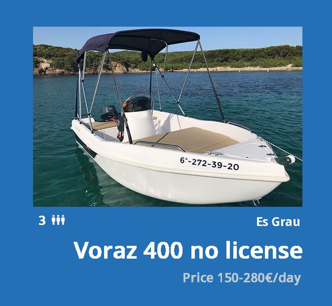 0-Voraz-400-boat-rental-without-license-menorca
