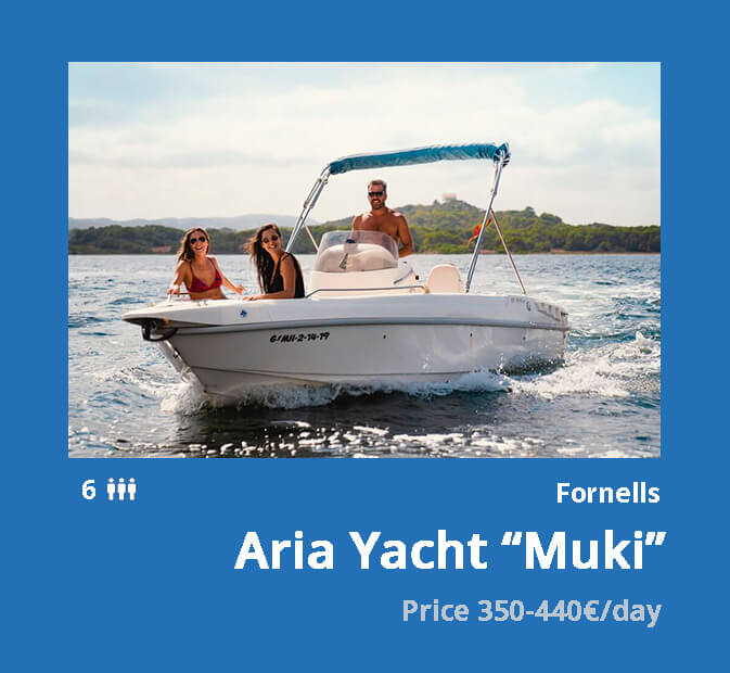 Boats EN 2 43 00-aria-yacht-motor-boat-hire-menorca